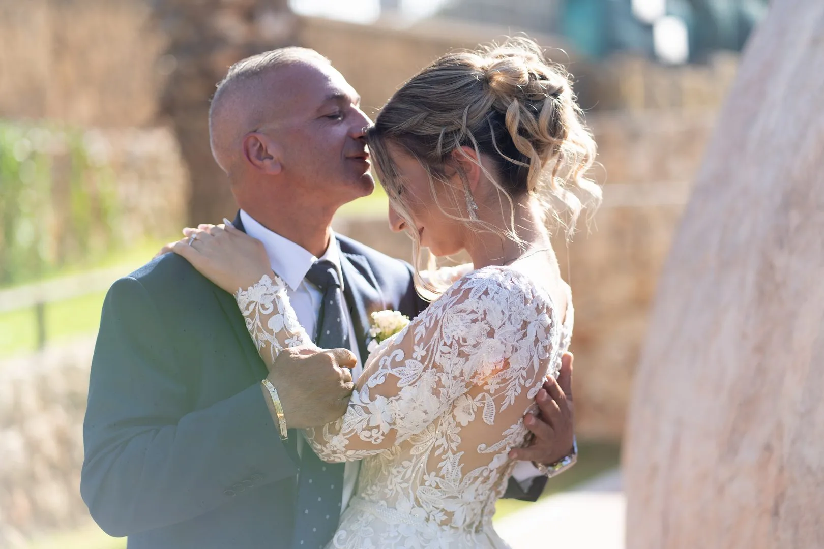 Bride with her father